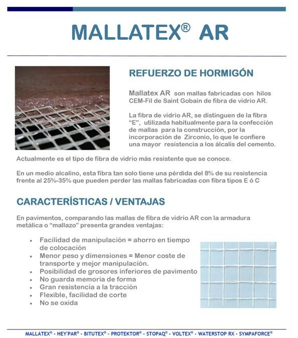 MALLATEX AR malla de fibra de vidrio CEM-FIL